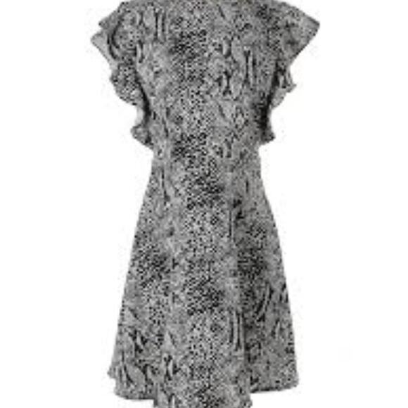 Who What Wear Black White Reptile Print Dress Size M - Picture 7 of 7
